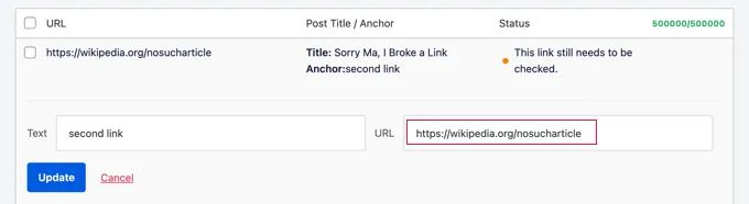 Find Broken Link with WordPress Plugin